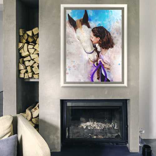 Custom Horse Paintings for Sale | Personalized Painted Horse Portrait from Photo - FromPicToArt