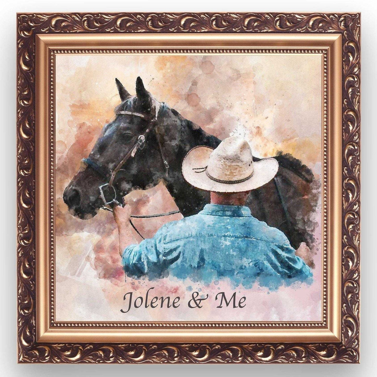 Custom Horse Paintings for Sale | Personalized Painted Horse Portrait from Photo - FromPicToArt