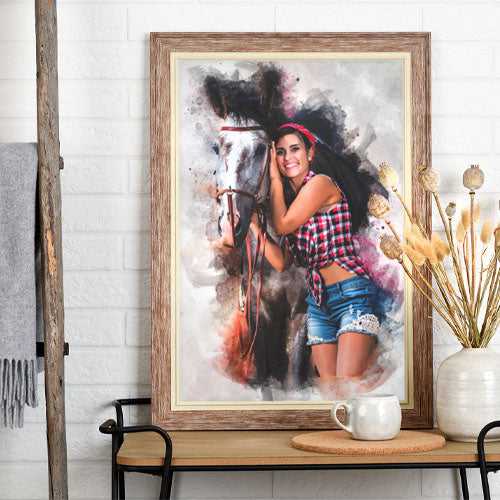 Custom Horse Poster | Custom Horse Paintings on Canvas | Your Horse Painted on Canvas - FromPicToArt