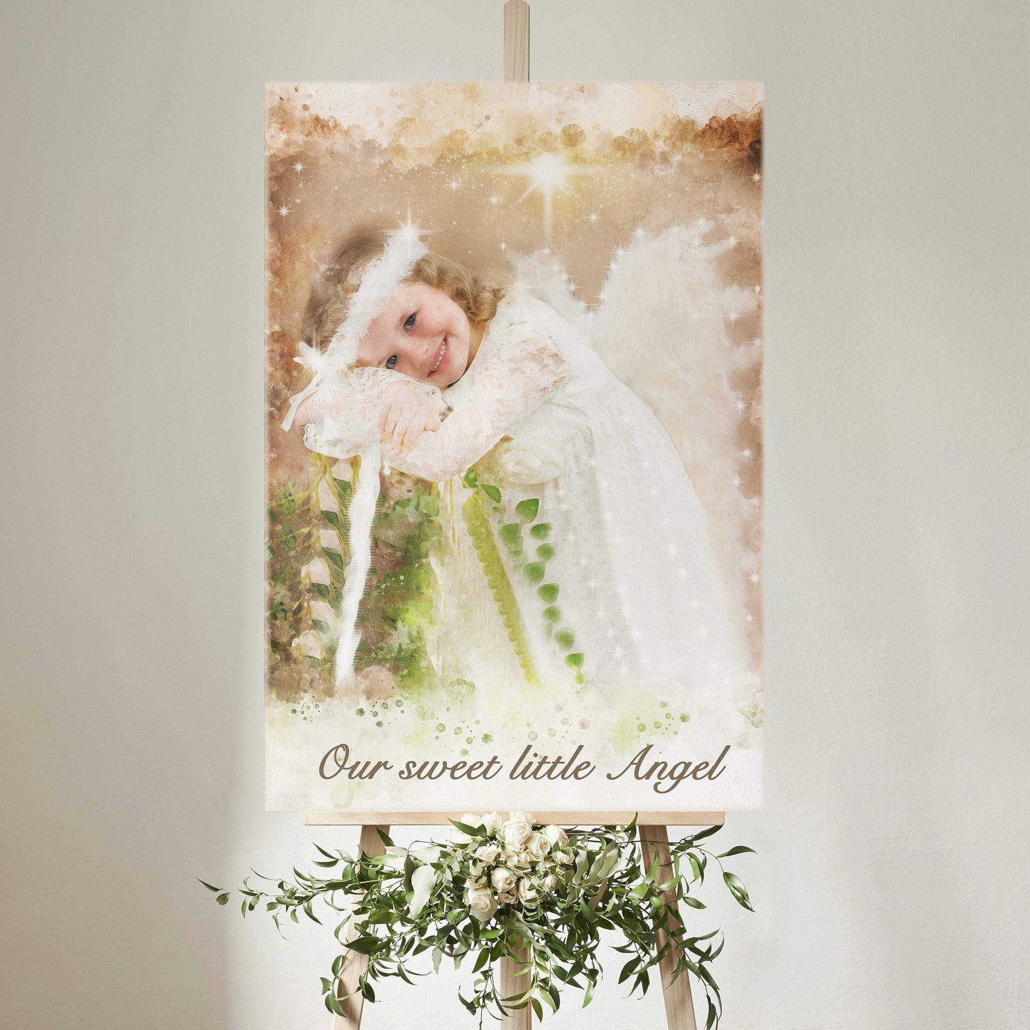 ๐ Custom Memorial Painting ๐๏ธ Memorial Portrait, Custom Funeral Portrait , Personalized Sympathy Gift - FromPicToArt