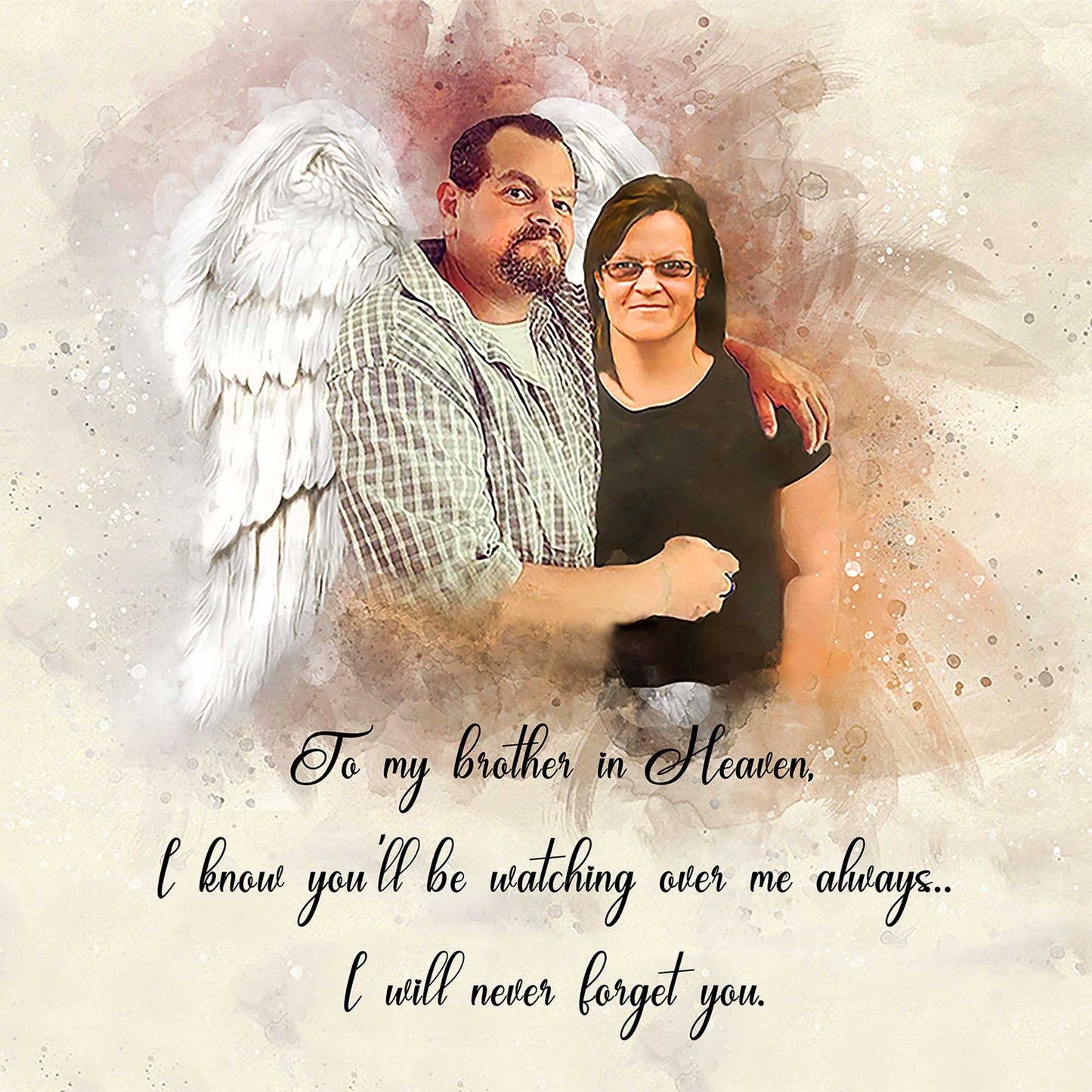 ๐ Custom Memorial Painting ๐๏ธ Memorial Portrait, Custom Funeral Portrait , Personalized Sympathy Gift - FromPicToArt