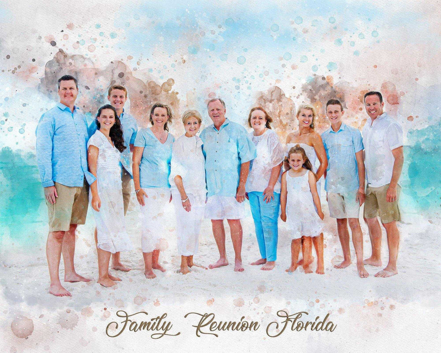 Custom Painting from Photo, Personalized Wedding Painting, Family Portrait Painting, Painted Couple Portrait on Canvas - FromPicToArt