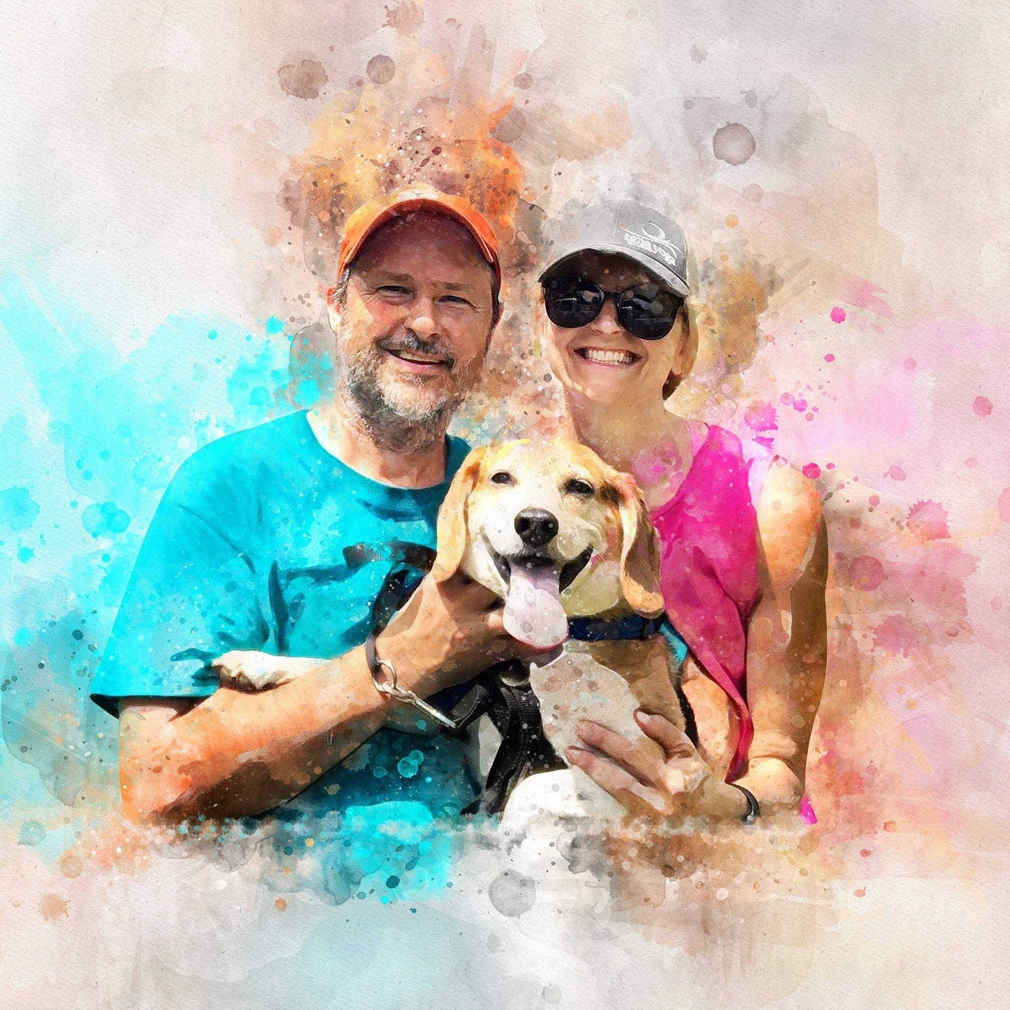 Custom Pet Paintings from Photo, Personalized Pet Portrait on Canvas - FromPicToArt