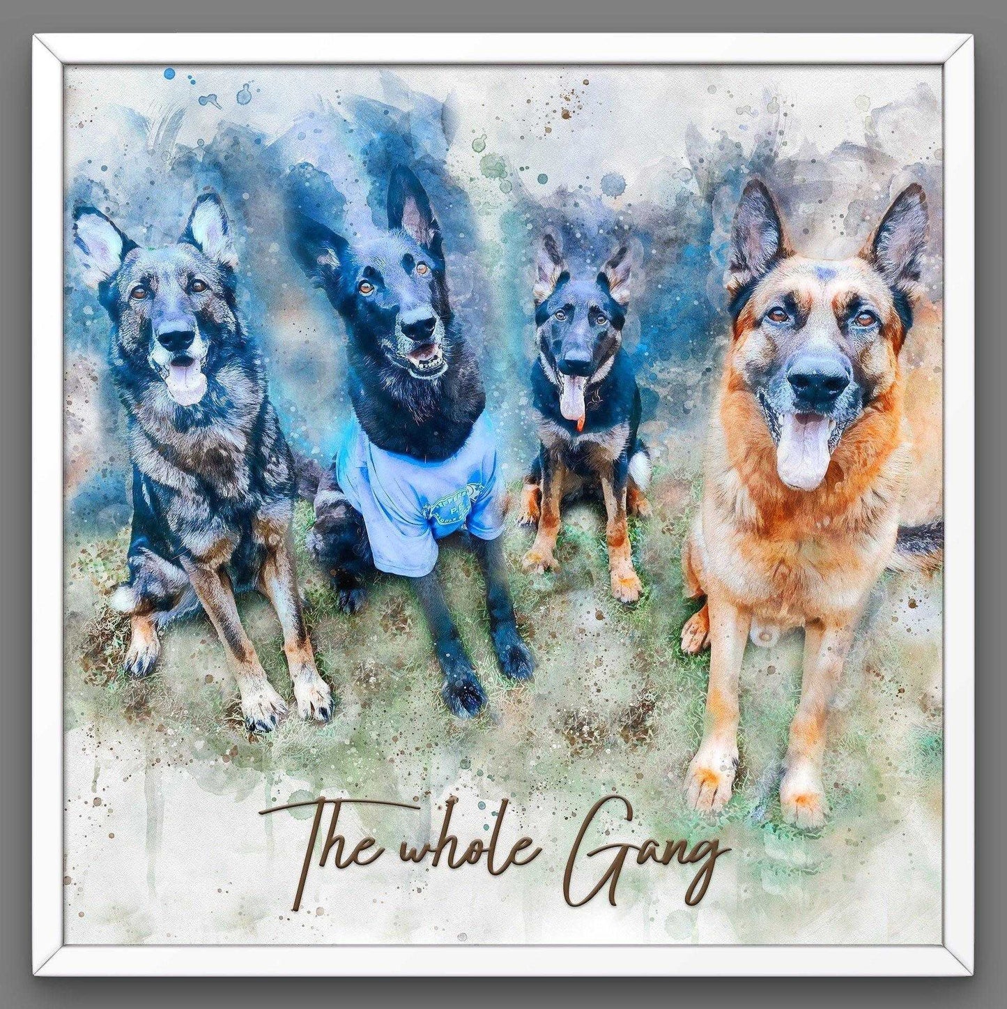 Custom Pet Portrait Painting | Personalized Dog Portrait - FromPicToArt