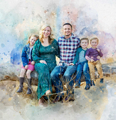 Custom Portraits, Custom Portrait Painting from Photo on Canvas - FromPicToArt