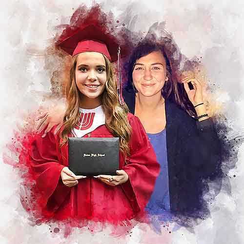 Custom Portraits, Custom Portrait Painting from Photo on Canvas - FromPicToArt