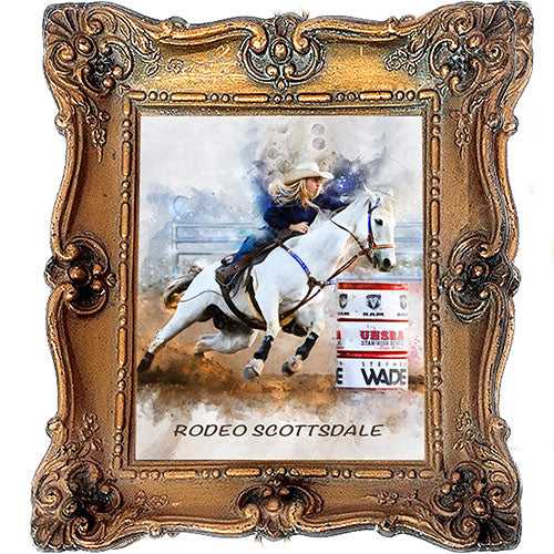 Custom Rodeo Paintings | Custom Horse Paintings on Canvas | Your Horse Painted on Canvas - FromPicToArt