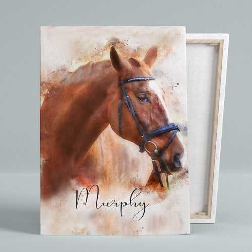Custom Running Horse Painting | Custom Horse Paintings on Canvas | Your Horse Painted on Canvas - FromPicToArt