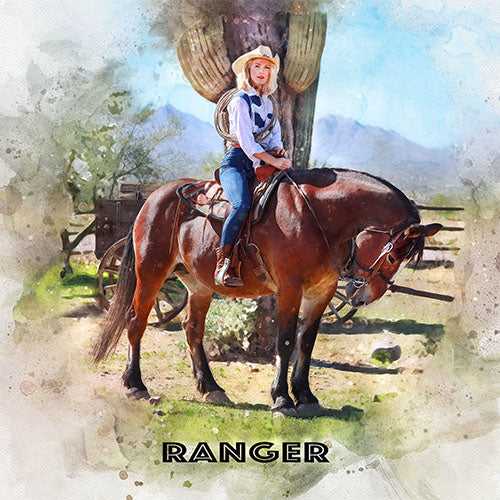 Custom Running Horse Painting | Custom Horse Paintings on Canvas | Your Horse Painted on Canvas - FromPicToArt