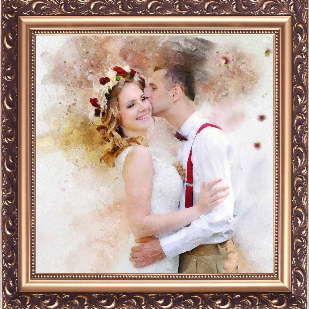 Custom Wedding Painting ❤️ Custom Watercolor Wedding Portrait - FromPicToArt