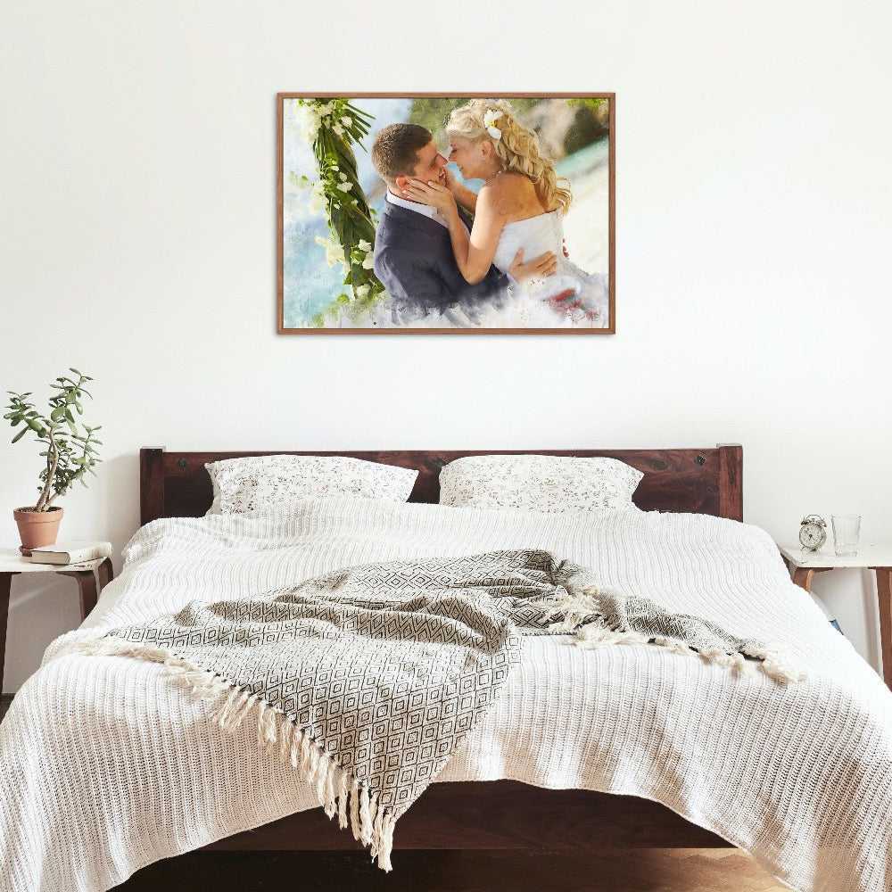 Custom Wedding Painting ❤️ Custom Watercolor Wedding Portrait - FromPicToArt