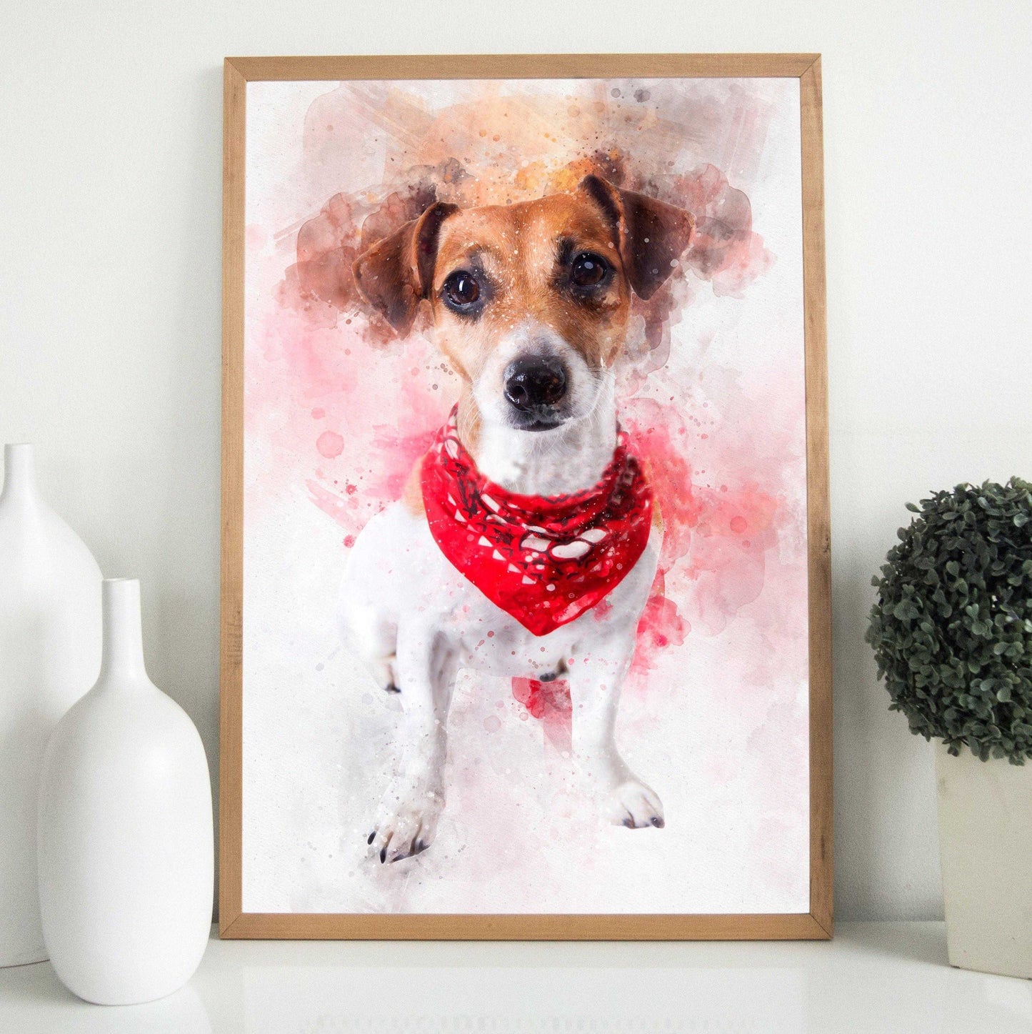 Dog Paintings from Photo, Personalized Dog Portrait on Canvas - FromPicToArt
