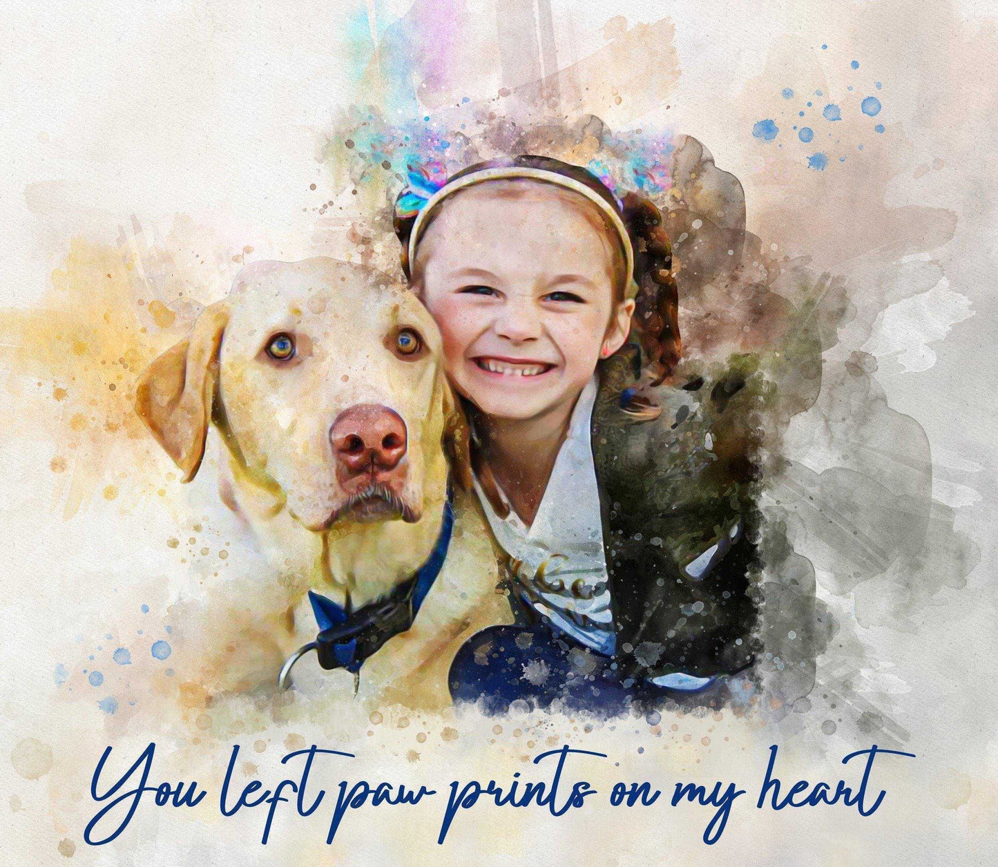 Dog Portrait Painting, Personalized Dog Painting, Custom Dog Portrait on Canvas - FromPicToArt