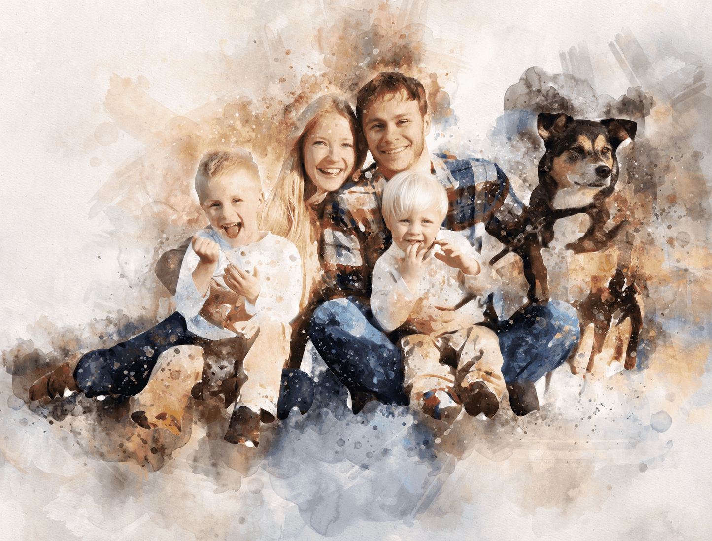 Dog Portrait Painting, Personalized Dog Painting, Custom Dog Portrait on Canvas - FromPicToArt