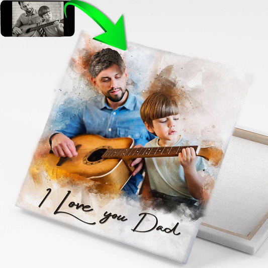 Father's Day Gift from Son | Father's Day Gift Idea | Custom Paintings on Canvas - FromPicToArt