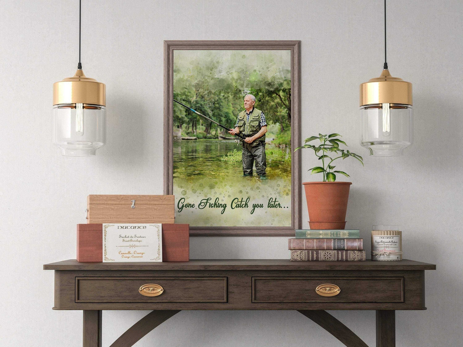 Gifts for Dad from Daughter, Custom Painted Portraits on Canvas - FromPicToArt