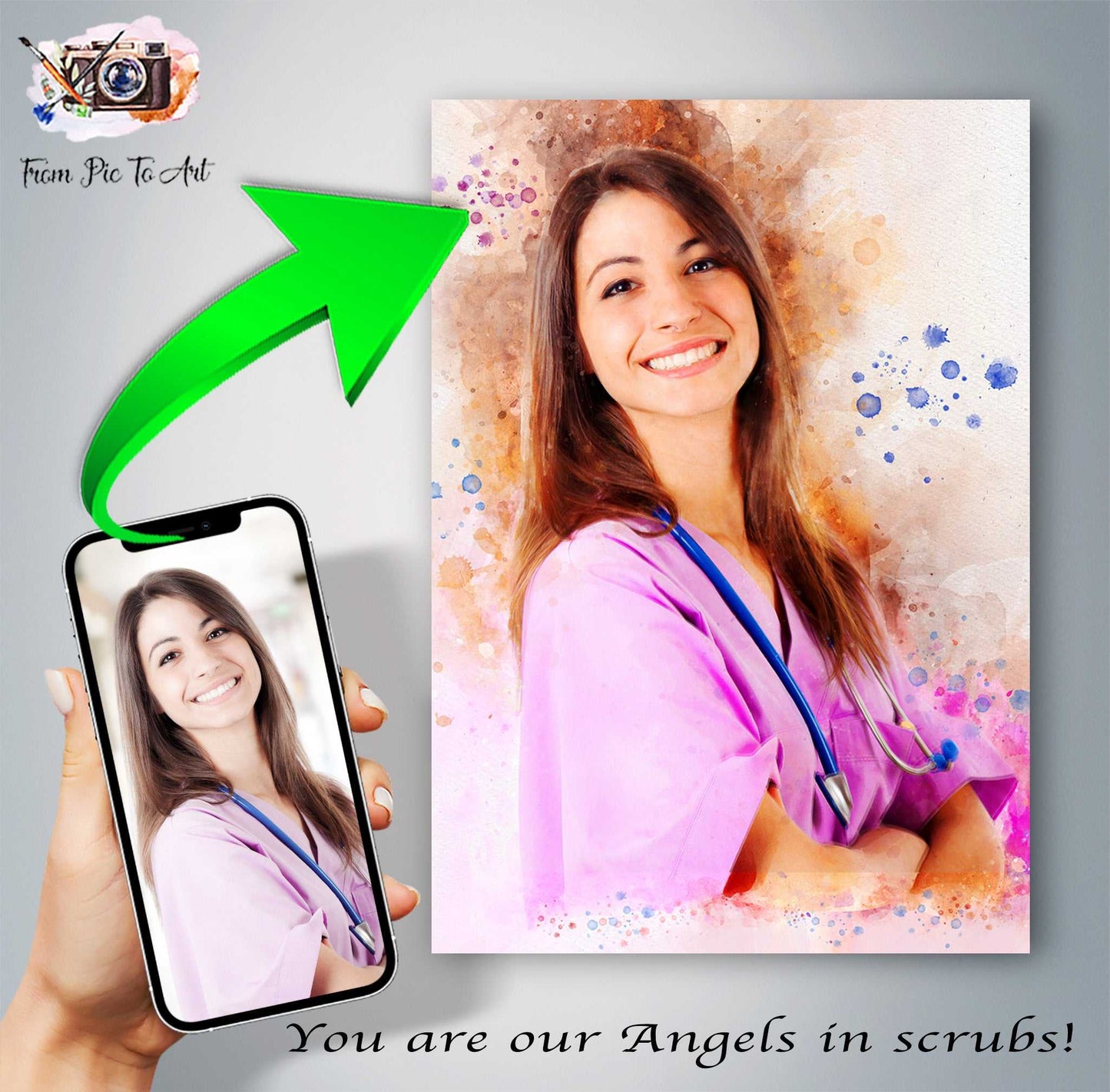 Gifts for RN Nurses | Appreciation Gifts for Nurses | Presents for Nurses | Gifts Ideas for Nurses Week - FromPicToArt