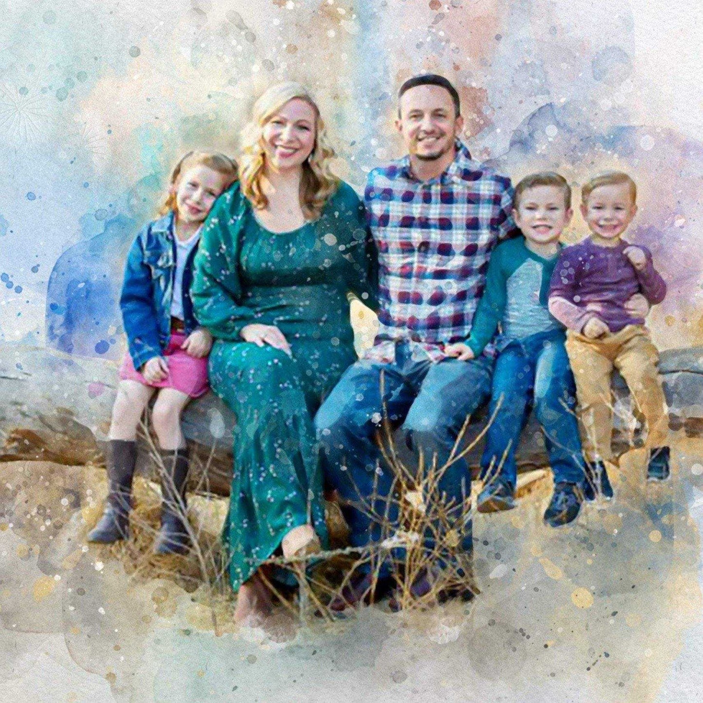 Hand Painted Portraits from Photos, Custom Family Paintings - FromPicToArt