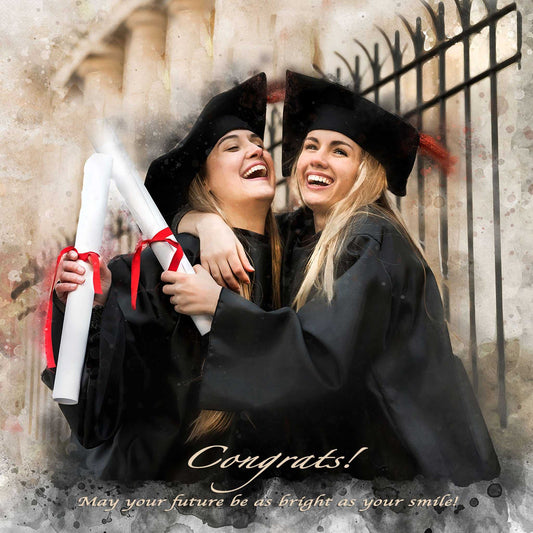 Highschool Graduation Gifts | College Graduation Gifts | Portrait From Photo | University Graduation Gifts - FromPicToArt