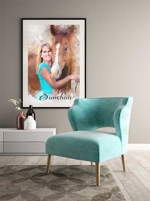 Horse Canvas Wall Art Custom Made | Custom Painted Horse Portraits - FromPicToArt