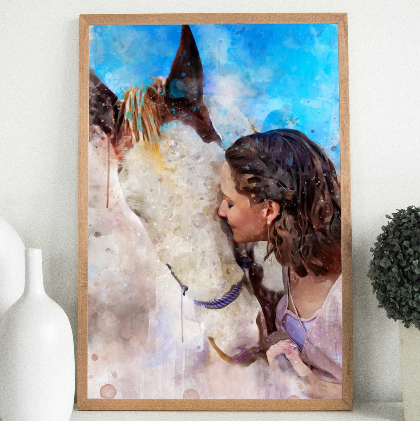Horse Canvas Wall Art Custom Made | Custom Painted Horse Portraits - FromPicToArt