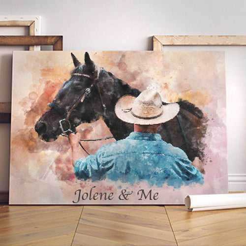 Horse Canvas Wall Art Custom Made | Custom Painted Horse Portraits - FromPicToArt