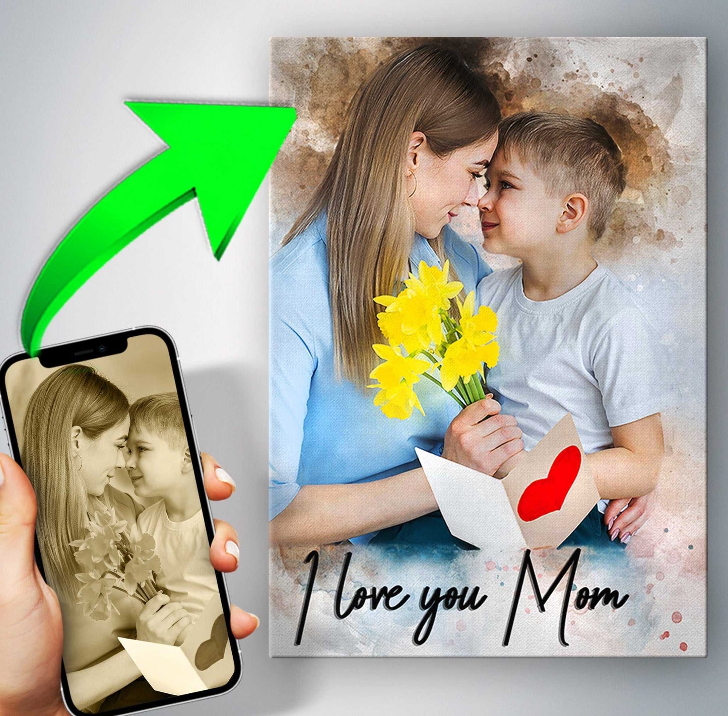Last Minute Birthday Presents | Personalized Canvas Portrait | 2-3 Business Days EXPRESS Delivery | Custom Gifts Ideas - FromPicToArt