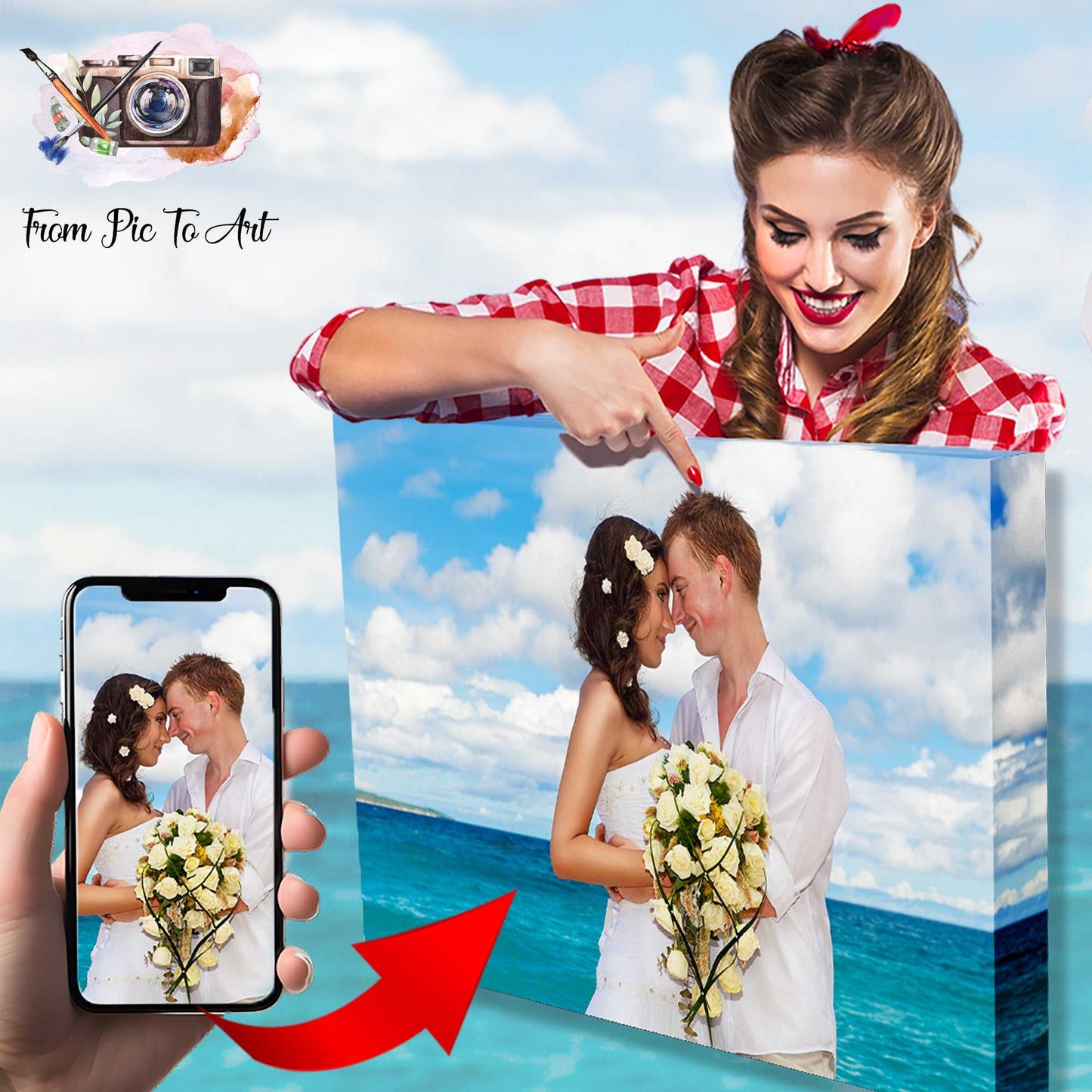 Last Minute Gift Ideas | Custom Canvas Portraits - Personalized Gifts | 2-3 Business Days EXPRESS Delivery - FromPicToArt
