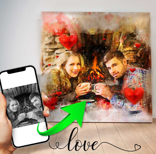 Last Minute Valentine's Day Gifts | Personalized Canvas Portraits | 2-3 Business Days EXPRESS Delivery | Custom Gift Ideas - FromPicToArt