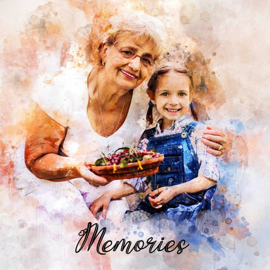 Memory Pictures, Custom Painted Portraits, Memorial Gifts - FromPicToArt