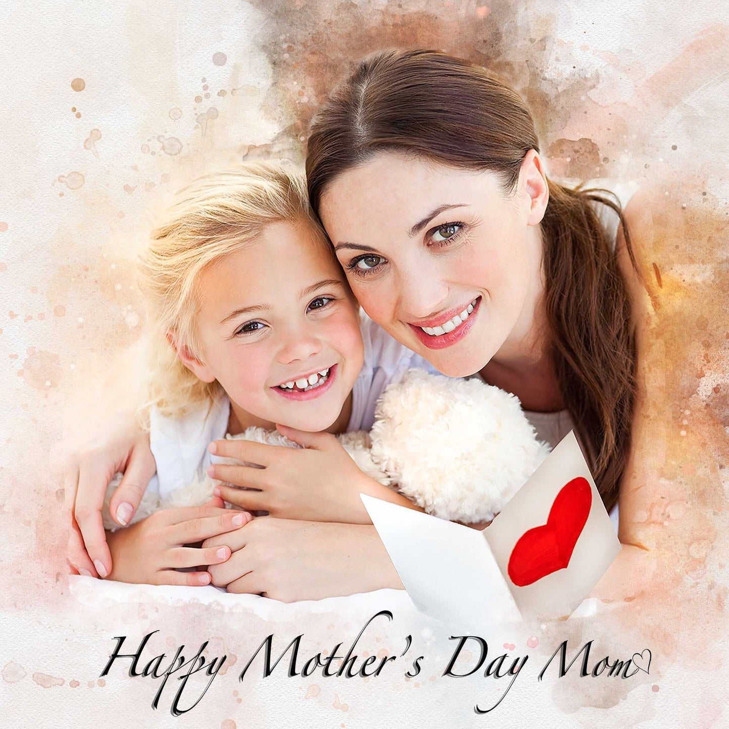 Mothers Day Gift for Grandma | Custom Portrait Painting from Photo | Gift for Mother's Day - FromPicToArt