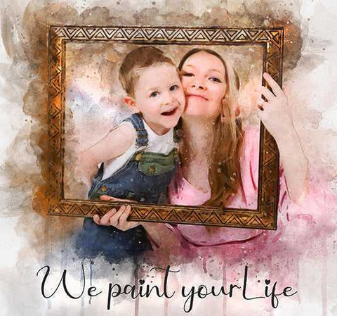 New Grandma Gifts 💝 Custom Baby Painting on Canvas 🎁 Now On Sale - FromPicToArt