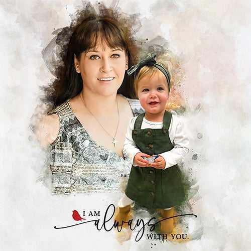 New Mom Gift | Custom Baby Painting on Canvas - FromPicToArt