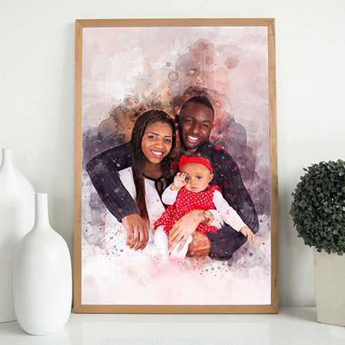 New Mom Gift | Custom Baby Painting on Canvas - FromPicToArt