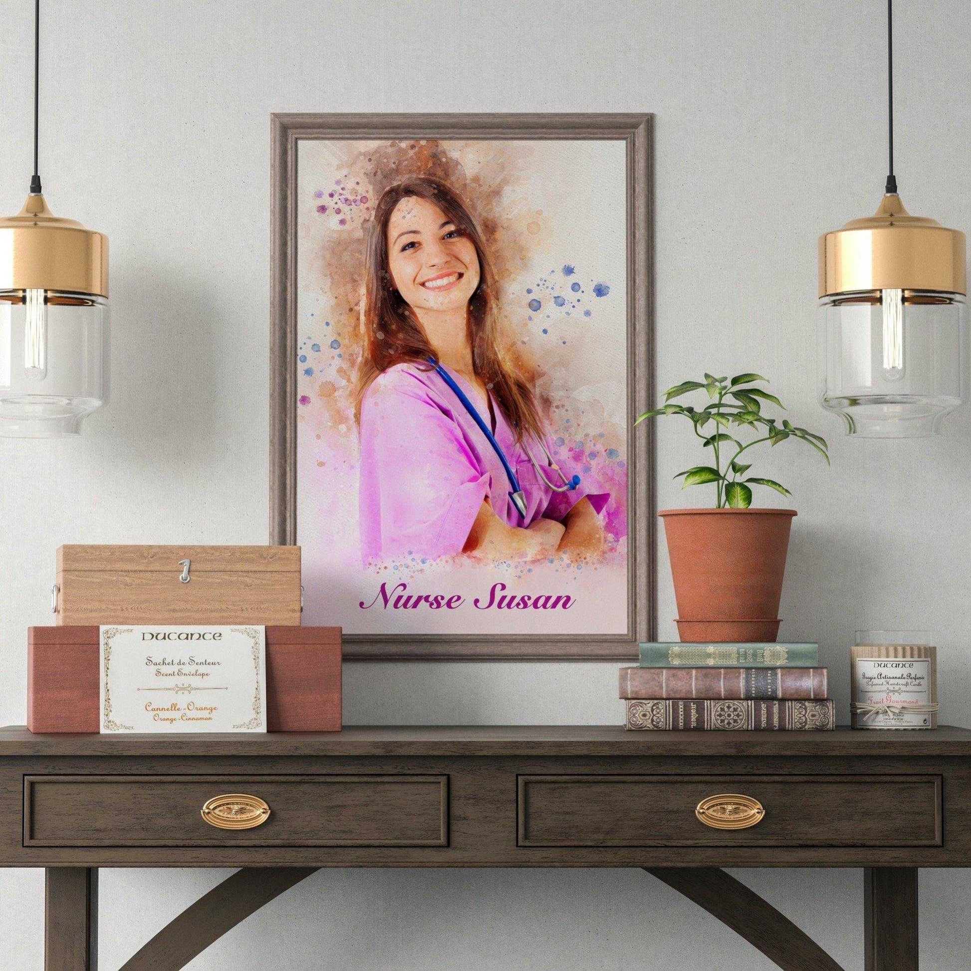 Nursing Graduation Gifts | Custom Painting on Canvas | Photo to Painting - FromPicToArt