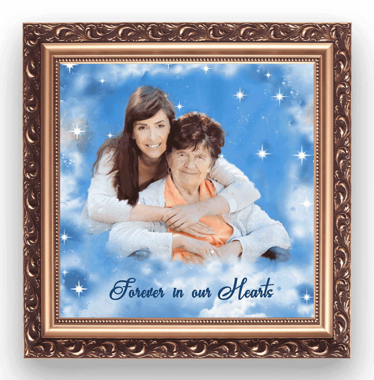 🌈Painting of lost Loved Ones 💙 Gift for Someone who Lost a Loved One | Sympathy Gift | Memorial Gifts - FromPicToArt