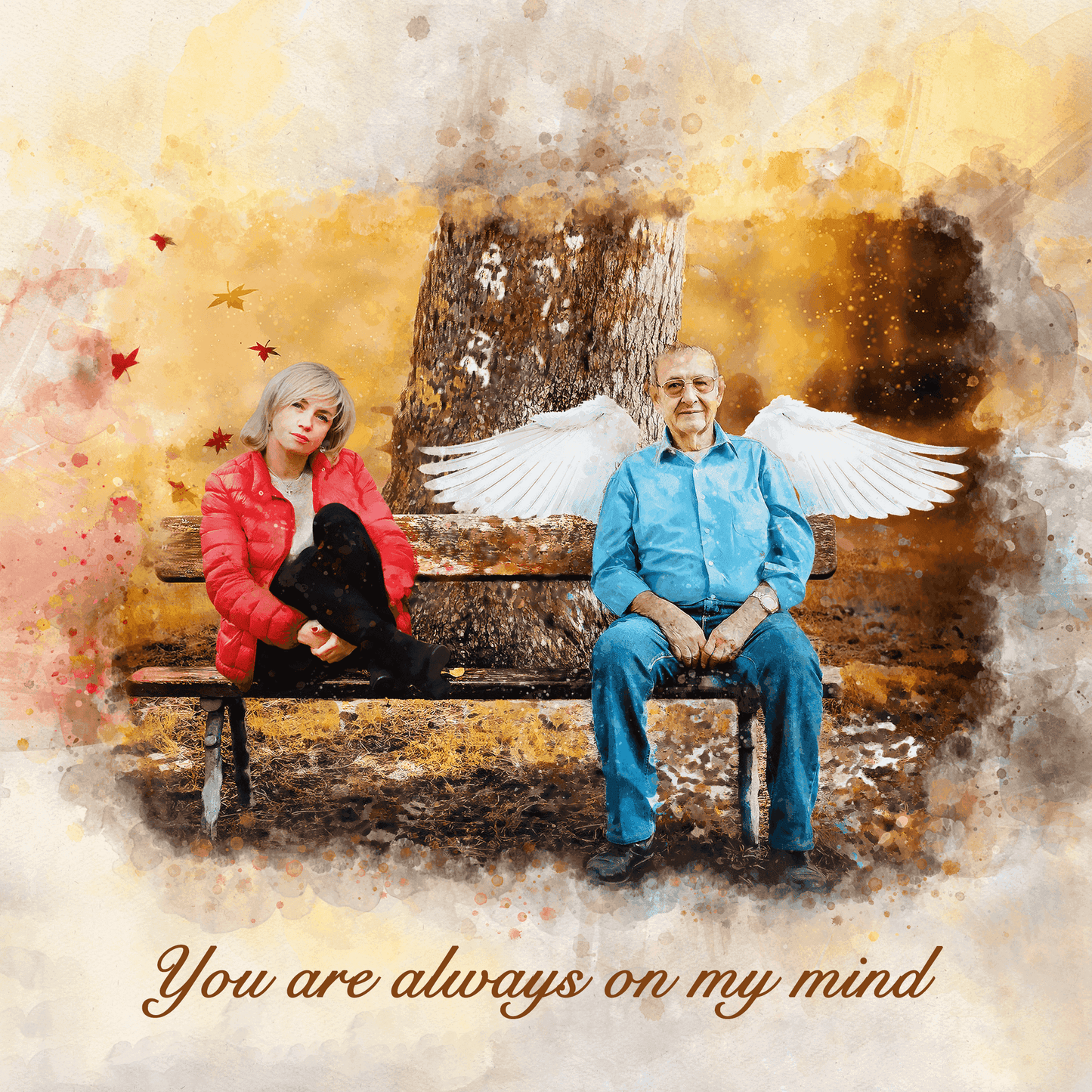 Painting of passed Loved Ones, Painting of Deceased Loved one - FromPicToArt
