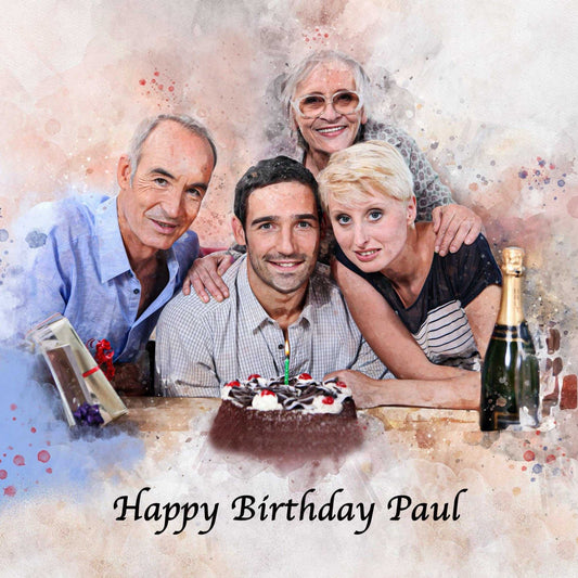 Personalized Birthday Gift | Custom Painting from Photo - FromPicToArt
