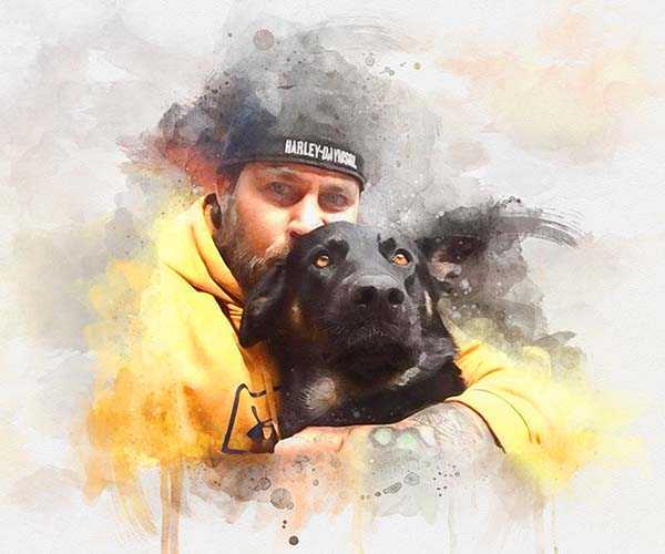 Personalized Dog Painting, Custom Dog Paintings on Canvas - FromPicToArt