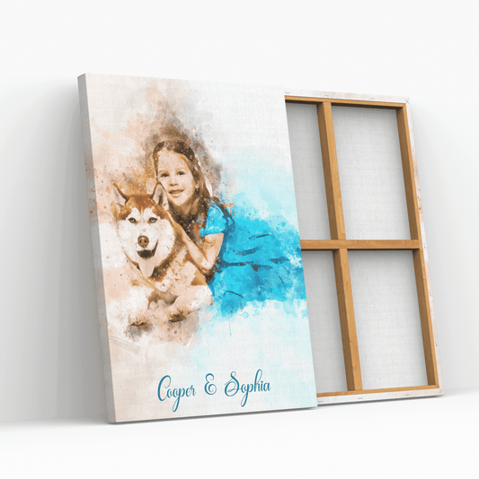 Personalized Gifts for Dog Lovers, Watercolor Dog Portrait, Custom Dog Painting, Personalized Puppy Painting - FromPicToArt