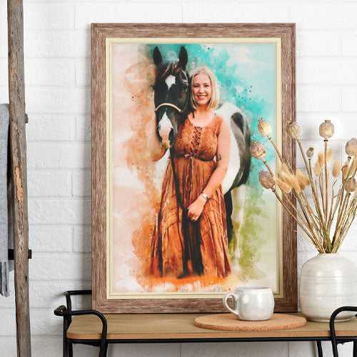Personalized Gifts for Horse Owners | Custom Horse Portraits on Canvas - FromPicToArt