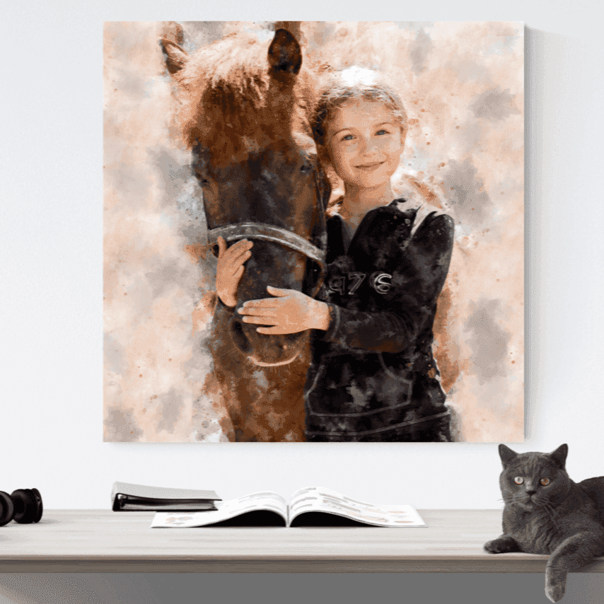 Personalized Gifts for Horse Owners | Custom Horse Portraits on Canvas - FromPicToArt