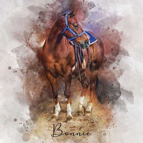 Personalized Horse Gift for Women | Custom Horse Paintings on Canvas - FromPicToArt