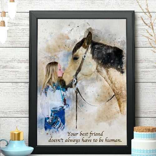 Personalized Horse Gift for Women | Custom Horse Paintings on Canvas - FromPicToArt