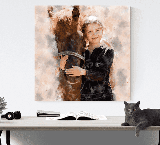 Personalized Horse Gift for Women | Custom Horse Paintings on Canvas - FromPicToArt