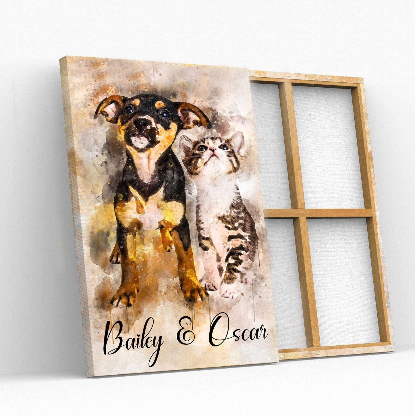 Personalized Pet Painting πΆπΎπ Custom Dog and Cat Portraits from Photo - FromPicToArt