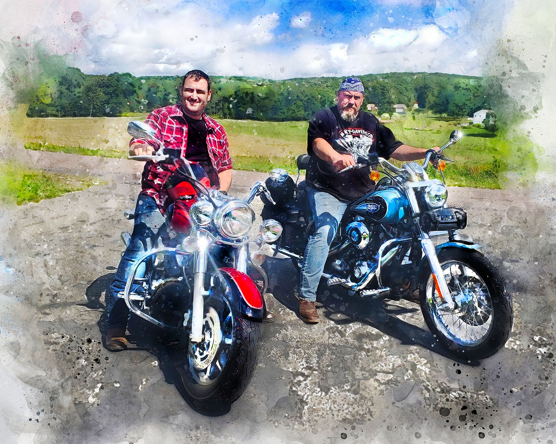 Personalized Gifts for Bikers | Custom Gifts for Motorcycle Lovers | Harley Davidson Riders - FromPicToArt