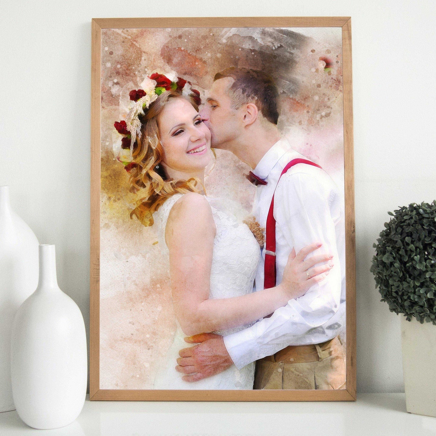 Picture Paintings, Personalized Watercolor Portrait, Photo to Watercolor - FromPicToArt
