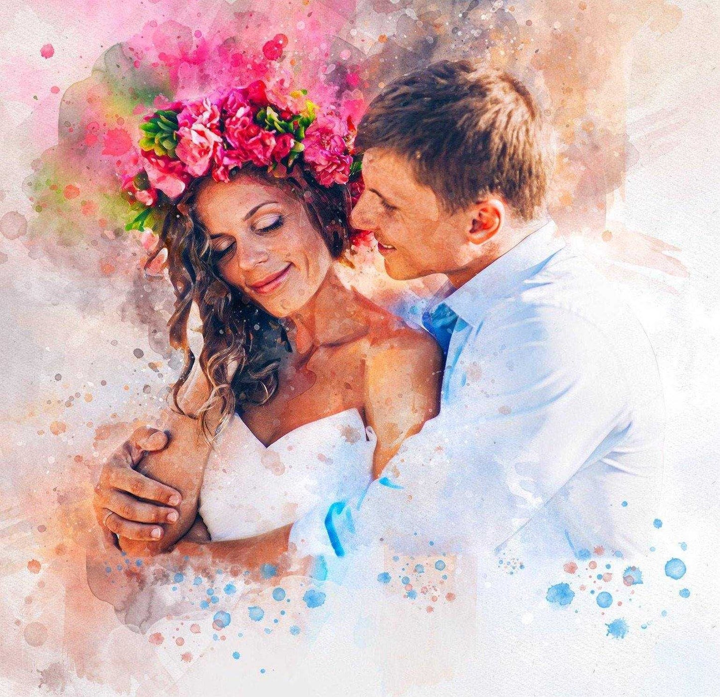 Picture to Painting, Custom Painting, Family Portrait Painting from Photo - FromPicToArt