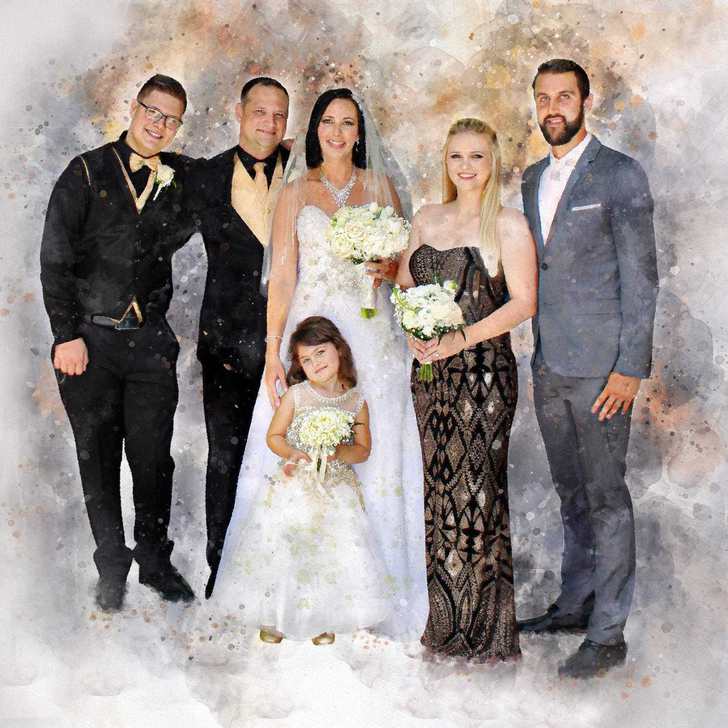 Picture to Painting, Custom Painting, Family Portrait Painting from Photo - FromPicToArt